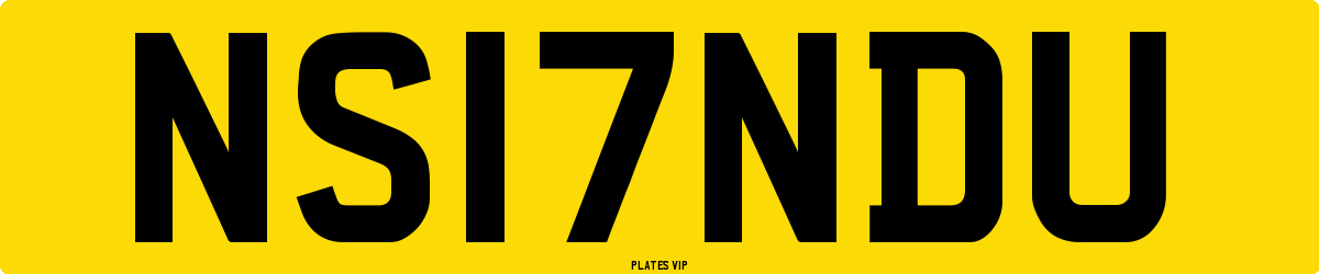 NS17NDU Number Plate