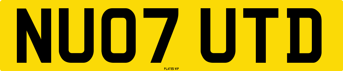 NU07 UTD Number Plate