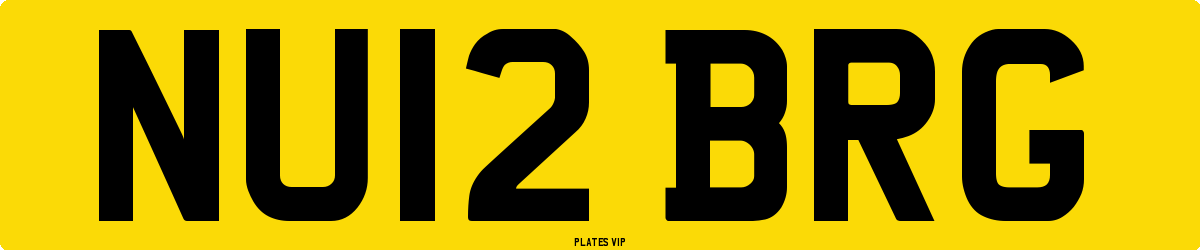 NU12 BRG Number Plate