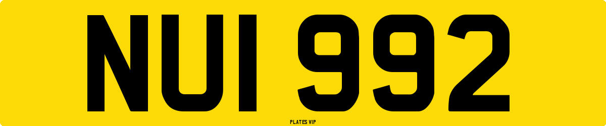 NUI 992 Number Plate