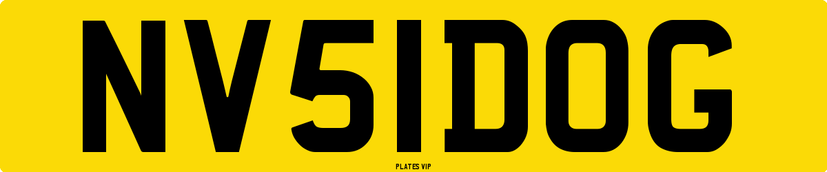 NV 51 DOG Number Plate
