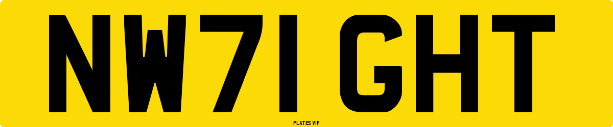 NW71 GHT Number Plate
