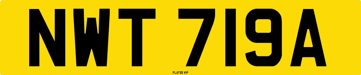 NWT 719A Number Plate