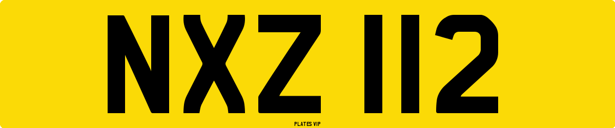 NXZ 112 Number Plate