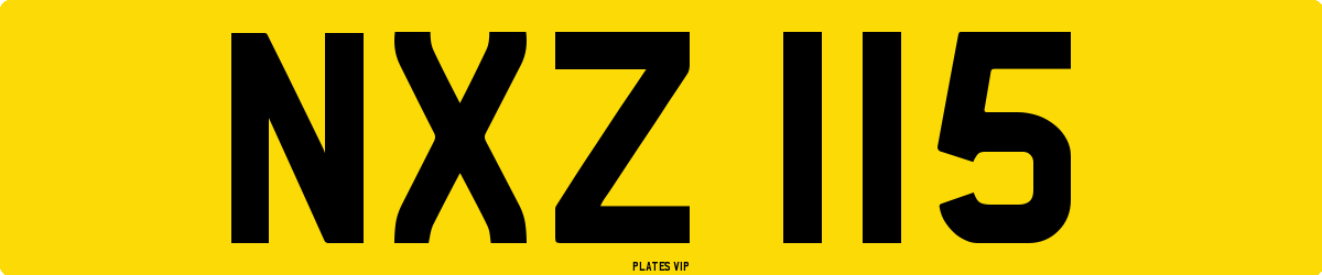 NXZ 115 Number Plate