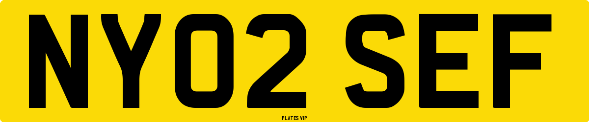 NY02 SEF Number Plate