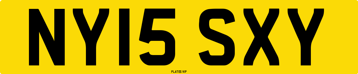 NY15 SXY Number Plate