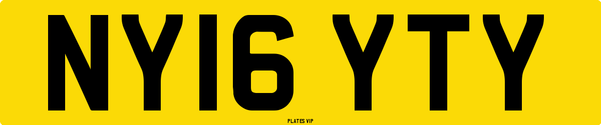 NY16 YTY Number Plate