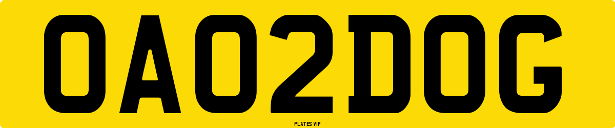 OA 02 DOG Number Plate