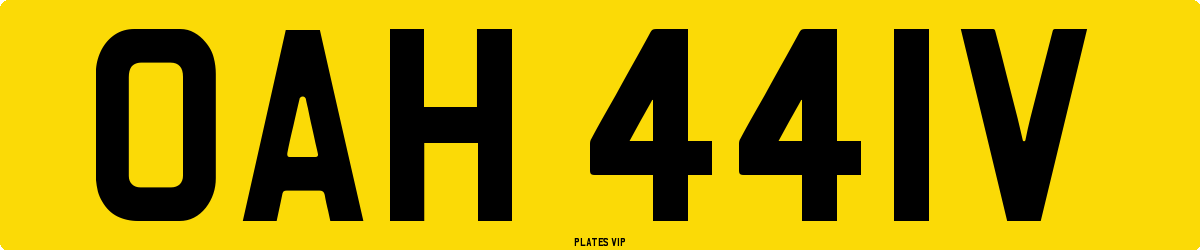 OAH 441V Number Plate