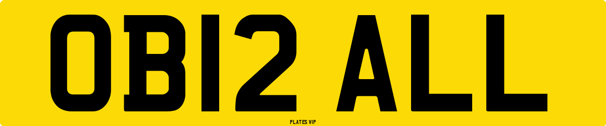 OB12 ALL Number Plate