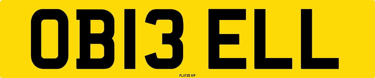 OB13 ELL Number Plate