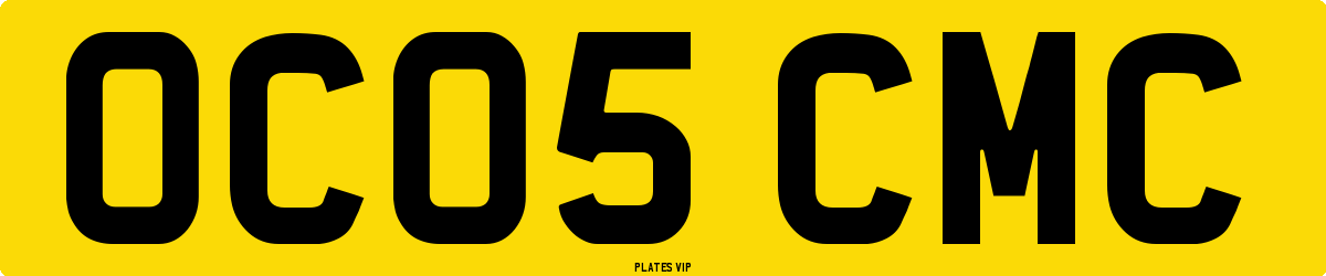 OC05 CMC Number Plate