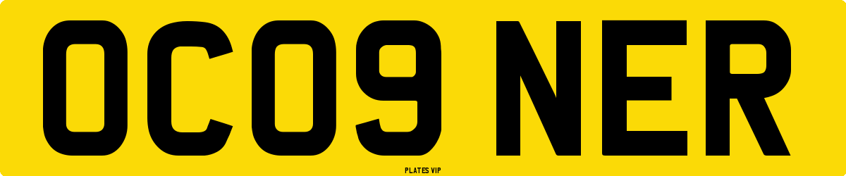 OC09 NER Number Plate