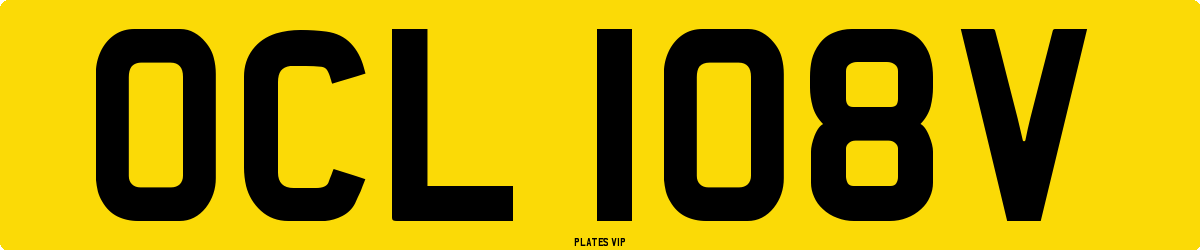 OCL 108V Number Plate