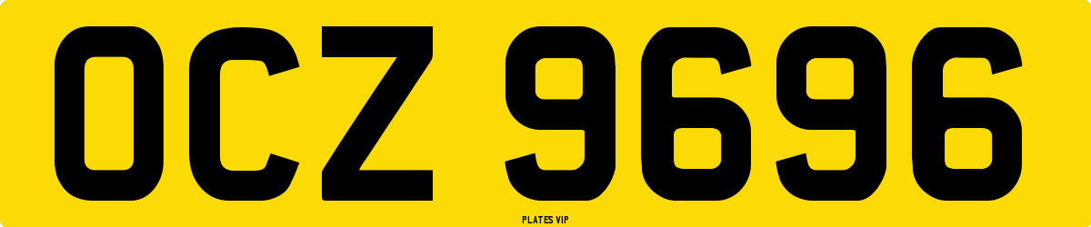 OCZ 9696 Number Plate