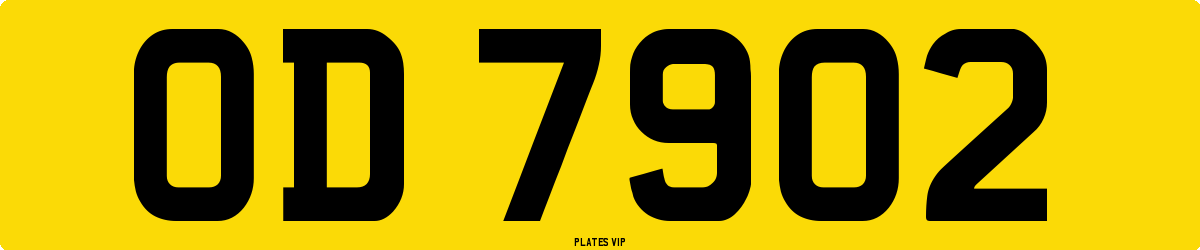 OD 7902 Number Plate