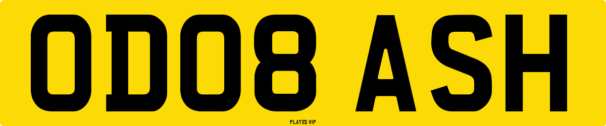 OD08 ASH Number Plate