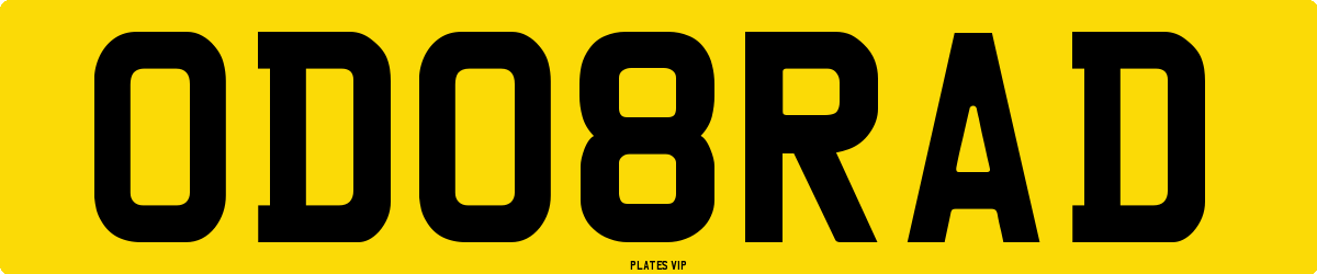 OD08RAD Number Plate