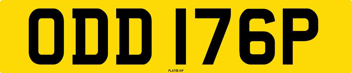 ODD 176P Number Plate