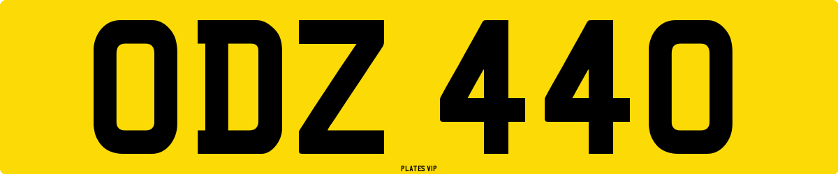 ODZ 440 Number Plate