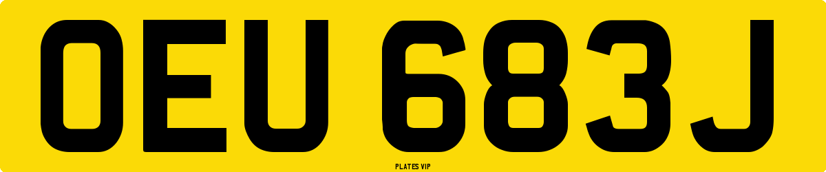 OEU 683J Number Plate