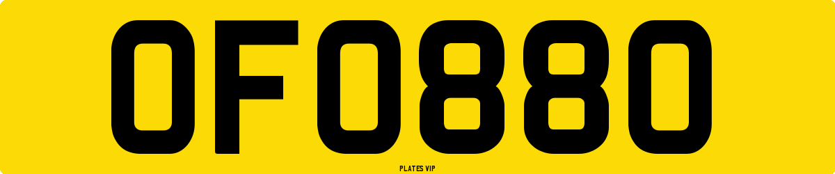 OFO880 Number Plate