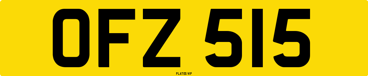OFZ 515 Number Plate