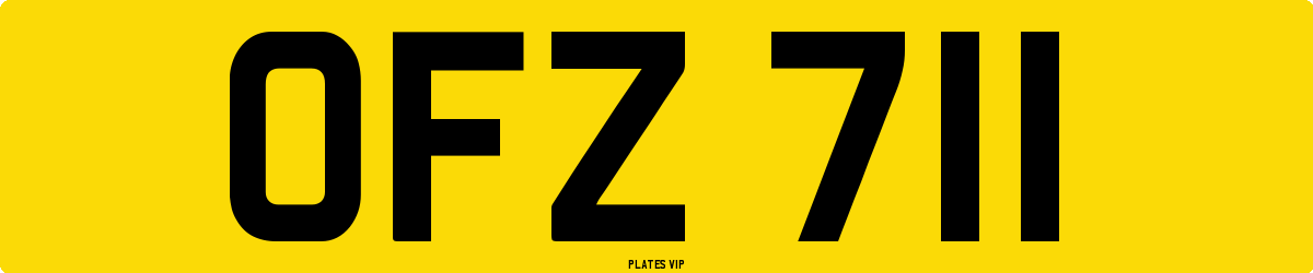 OFZ 711 Number Plate