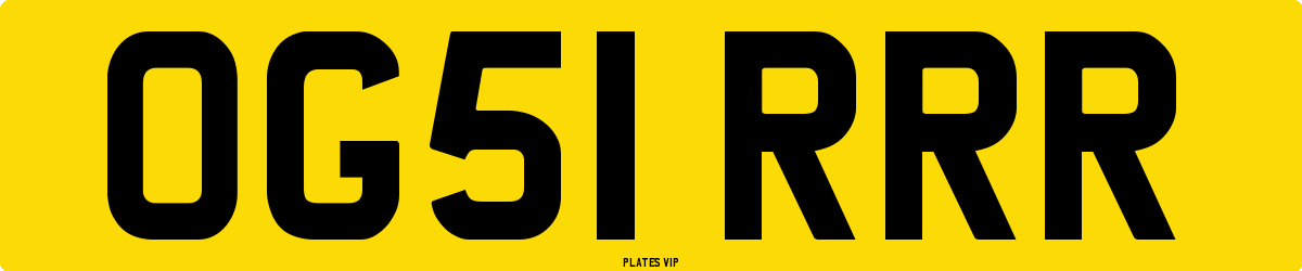 OG51 RRR Number Plate