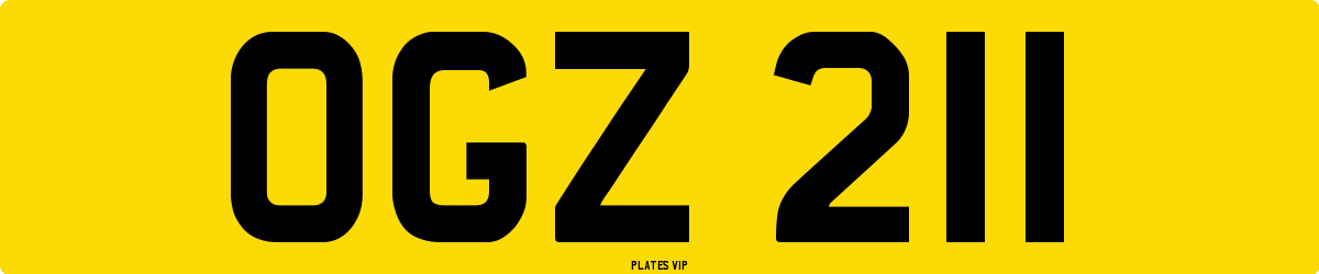 OGZ 211 Number Plate