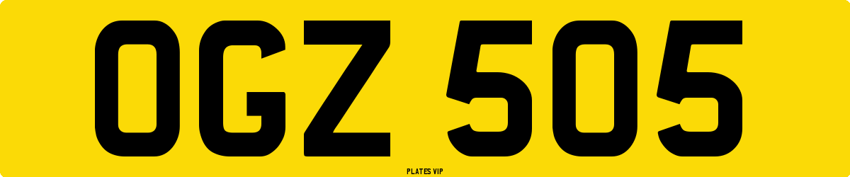 OGZ 505 Number Plate