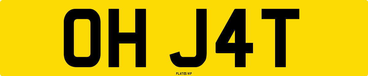 OH J4T Number Plate