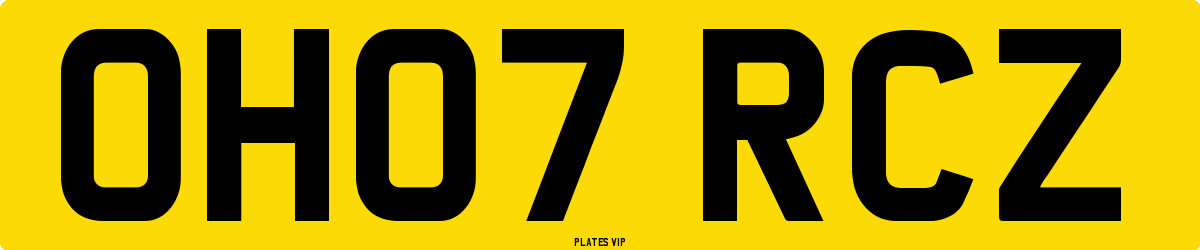 OH07 RCZ Number Plate