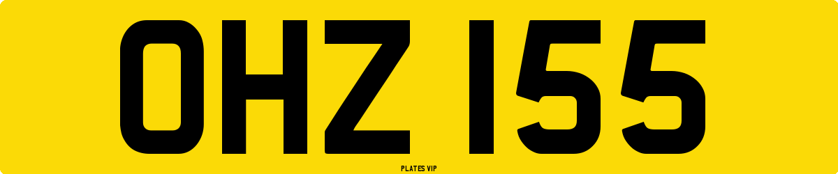 OHZ 155 Number Plate