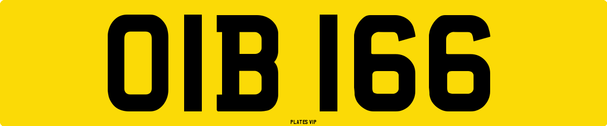 OIB 166 Number Plate
