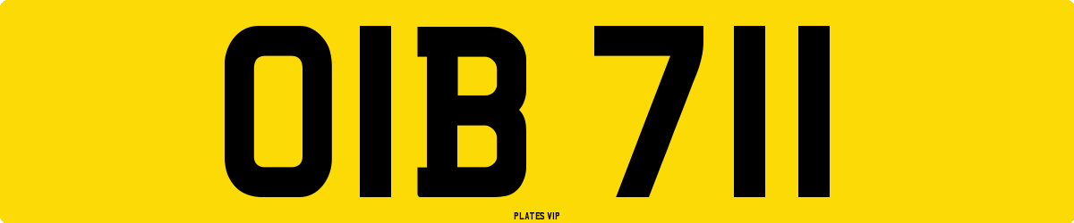 OIB 711 Number Plate