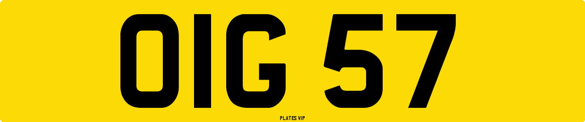 OIG 57 Number Plate