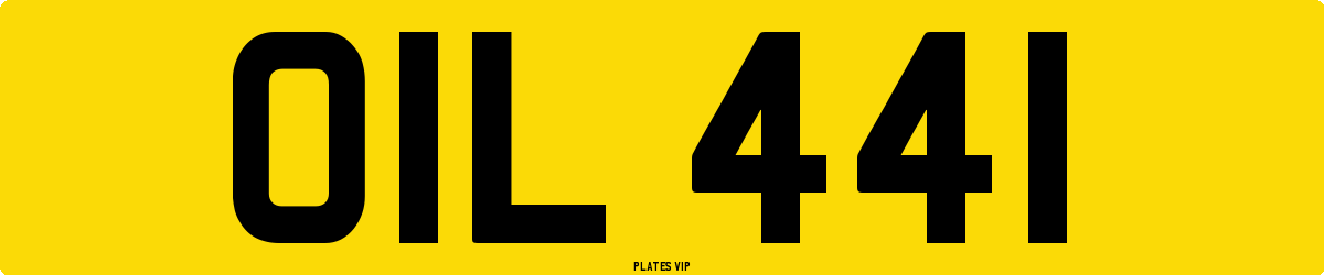OIL 441 Number Plate