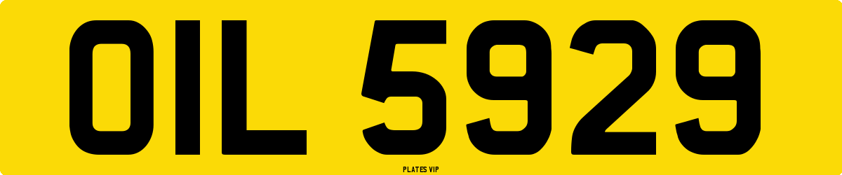 OIL 5929 Number Plate