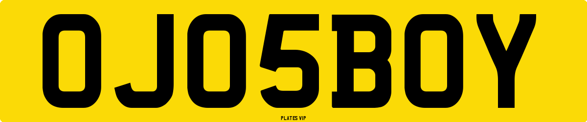 OJ 05 BOY Number Plate
