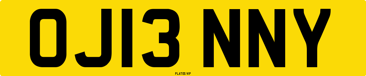OJ13 NNY Number Plate