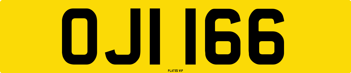 OJI 166 Number Plate