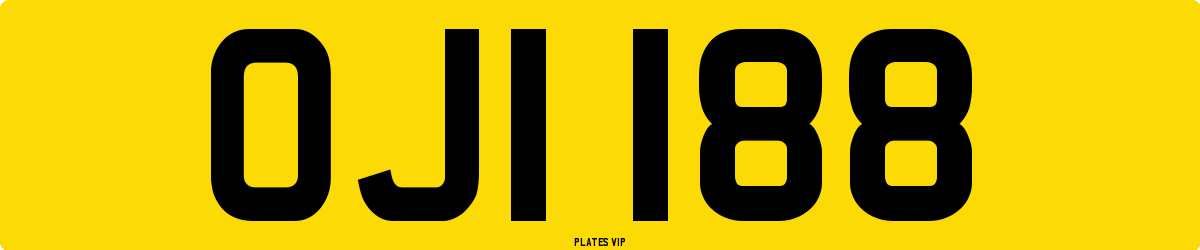 OJI 188 Number Plate