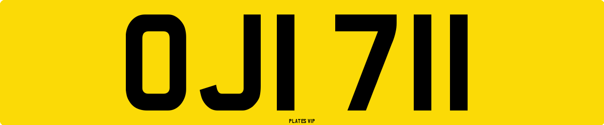 OJI 711 Number Plate