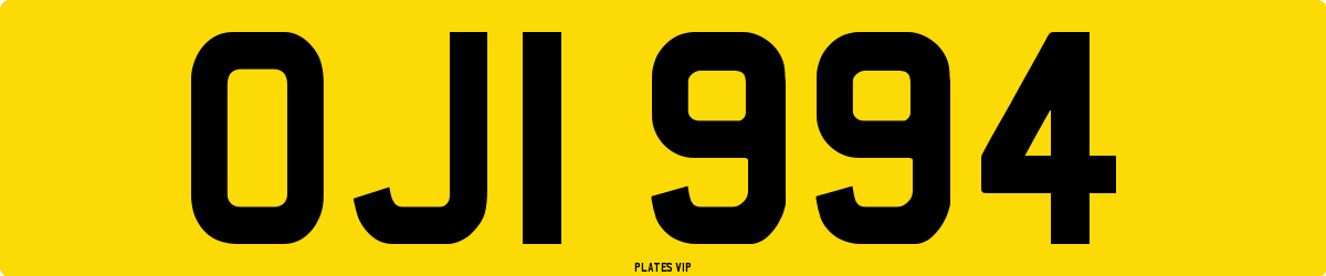OJI 994 Number Plate