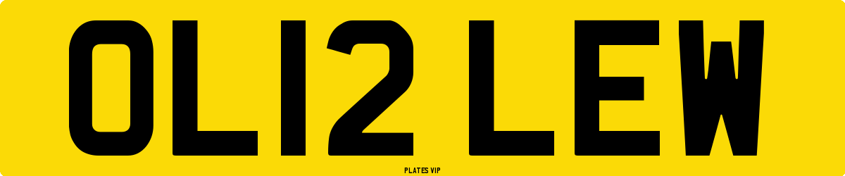 OL12 LEW Number Plate