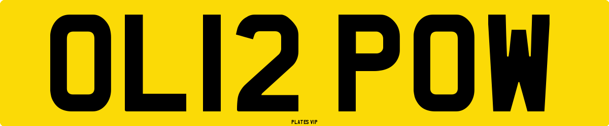 OL12 POW Number Plate