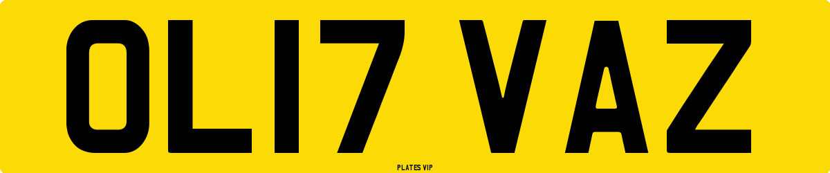 OL17 VAZ Number Plate