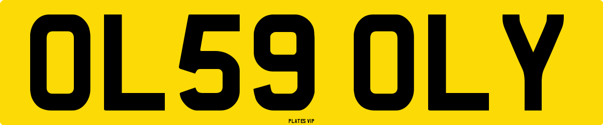 OL59 OLY Number Plate
